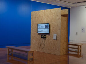 Ana García Jácome, The [ ] history of disability in Mexico, 2020 (installation view). HD video and sound. English with closed captions. 15:38 mins. Photo by Sam Hartnett.