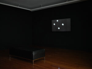 Caryline Boreham Kaikōura Lights, 2023 (installation view) video, 9 mins photo by Sam Hartnett