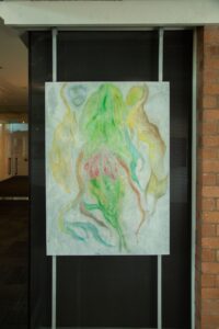 Susu 蘇子誠 Love & Resurrection, 2022 (installation view) drawing MDF, soft pastel, acrylic, pine image courtesy of Te Tuhi